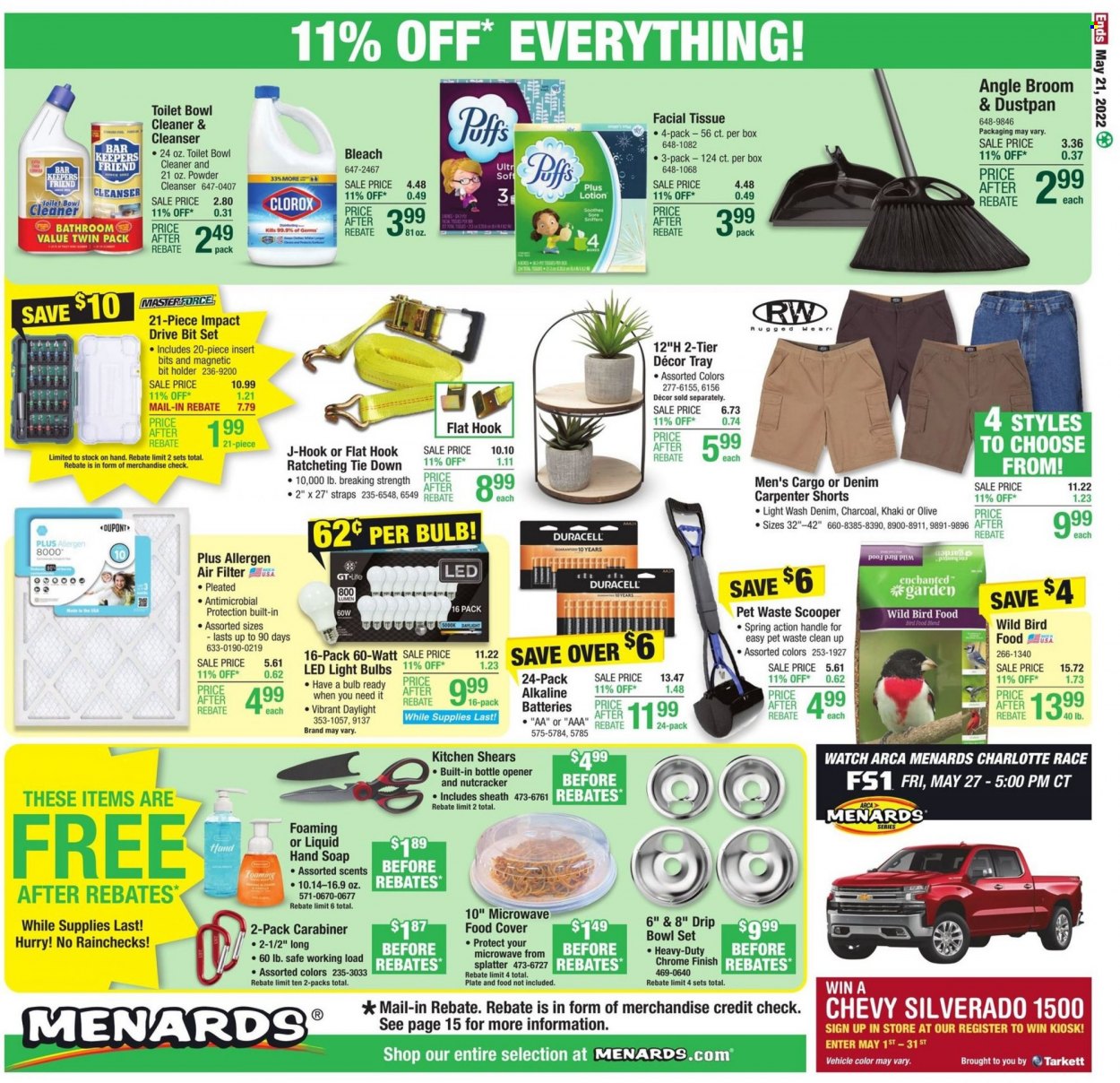 Menards ad - 05/11/2022 - 05/21/2022. Page 21