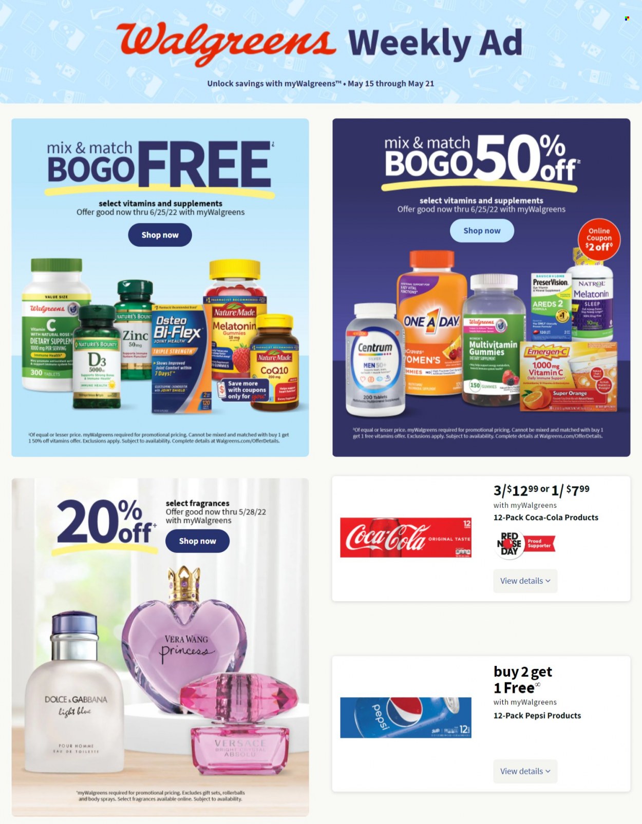 Walgreens ad - 05/15/2022 - 05/21/2022. Page 1