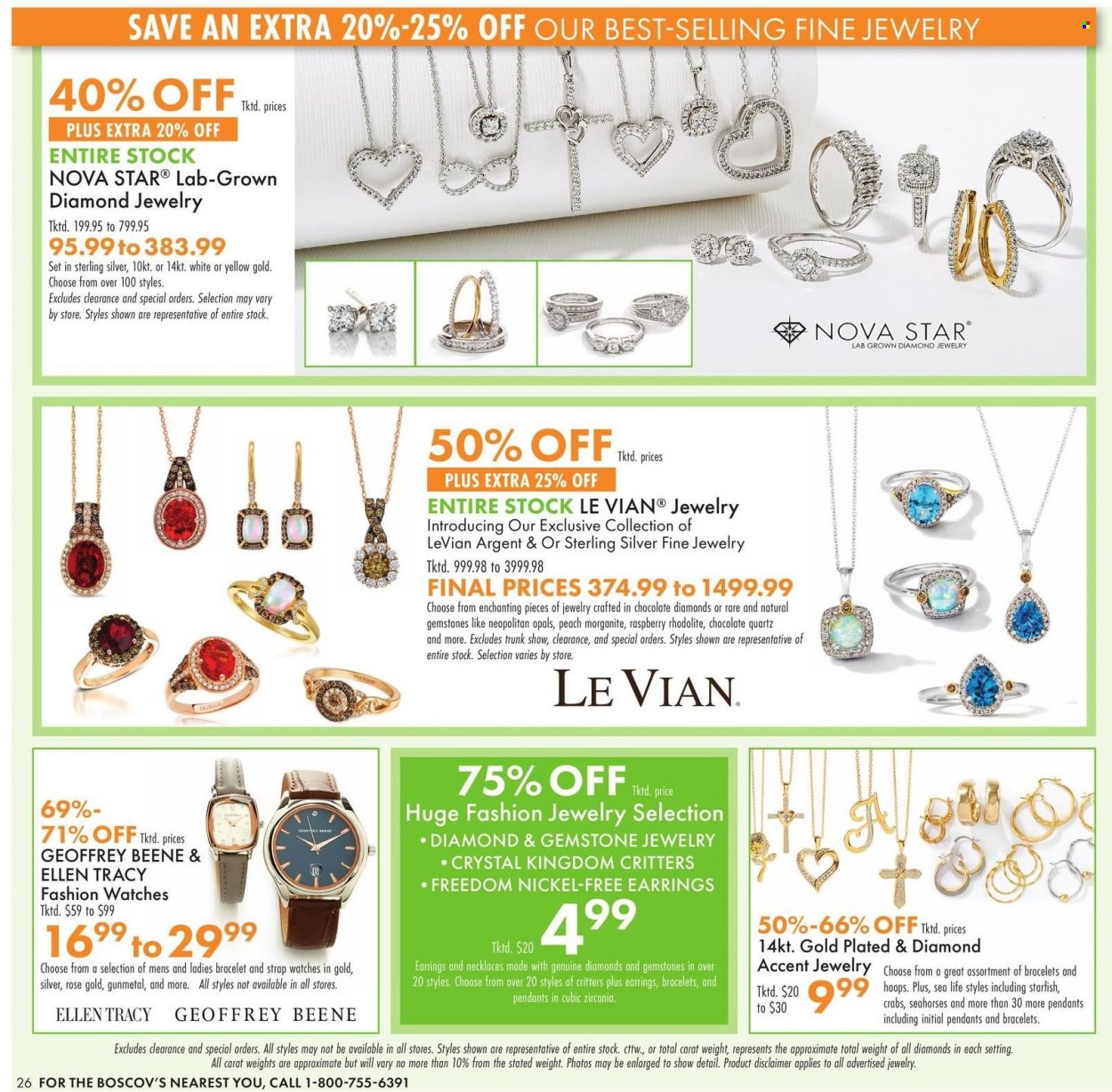 thumbnail - Boscov's Flyer - 05/12/2022 - 05/25/2022 - Sales products - chocolate, pen, bracelet, earrings, watch, pendant, jewelry. Page 26.