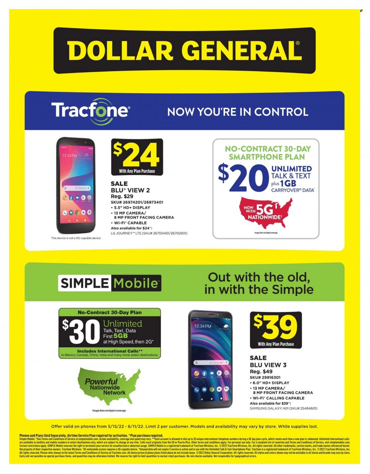 Dollar General ad - 05/15/2022 - 06/11/2022. Page 1