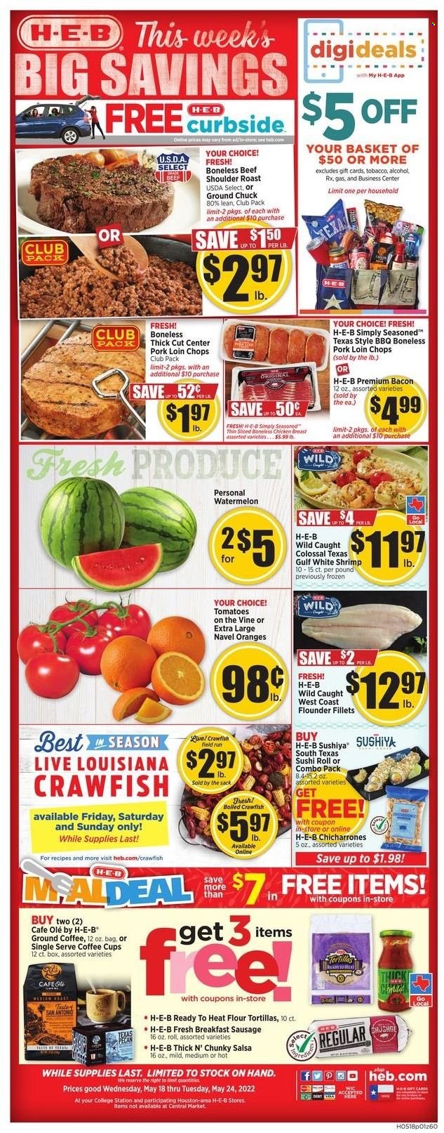 H-E-B ad - 05/18/2022 - 05/24/2022. Page 1