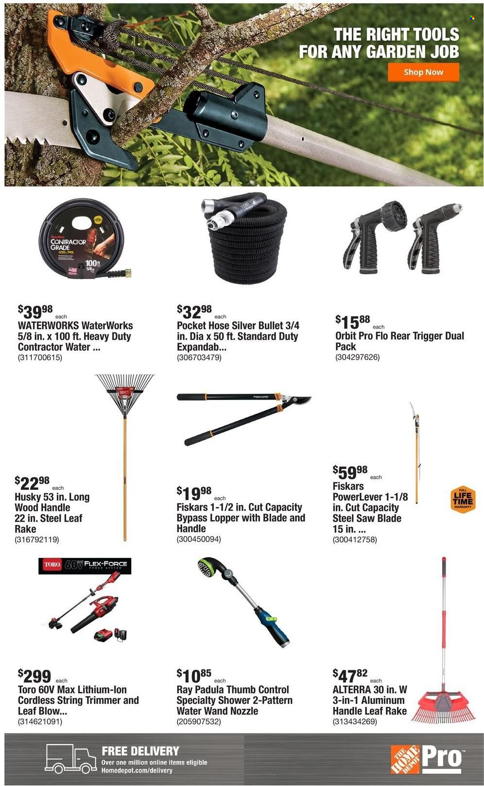 thumbnail - The Home Depot Flyer - 05/16/2022 - 05/23/2022 - Sales products - Fiskars, saw, string trimmer. Page 5.