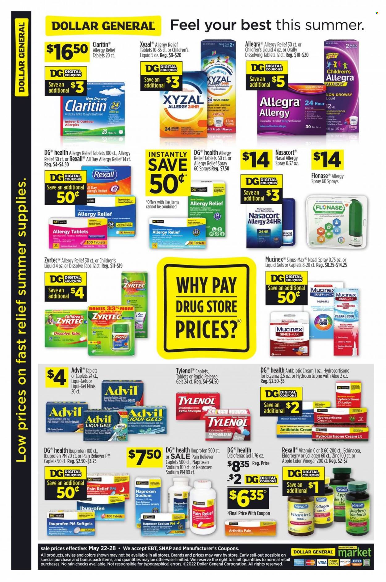 Dollar General ad - 05/22/2022 - 05/28/2022. Page 1