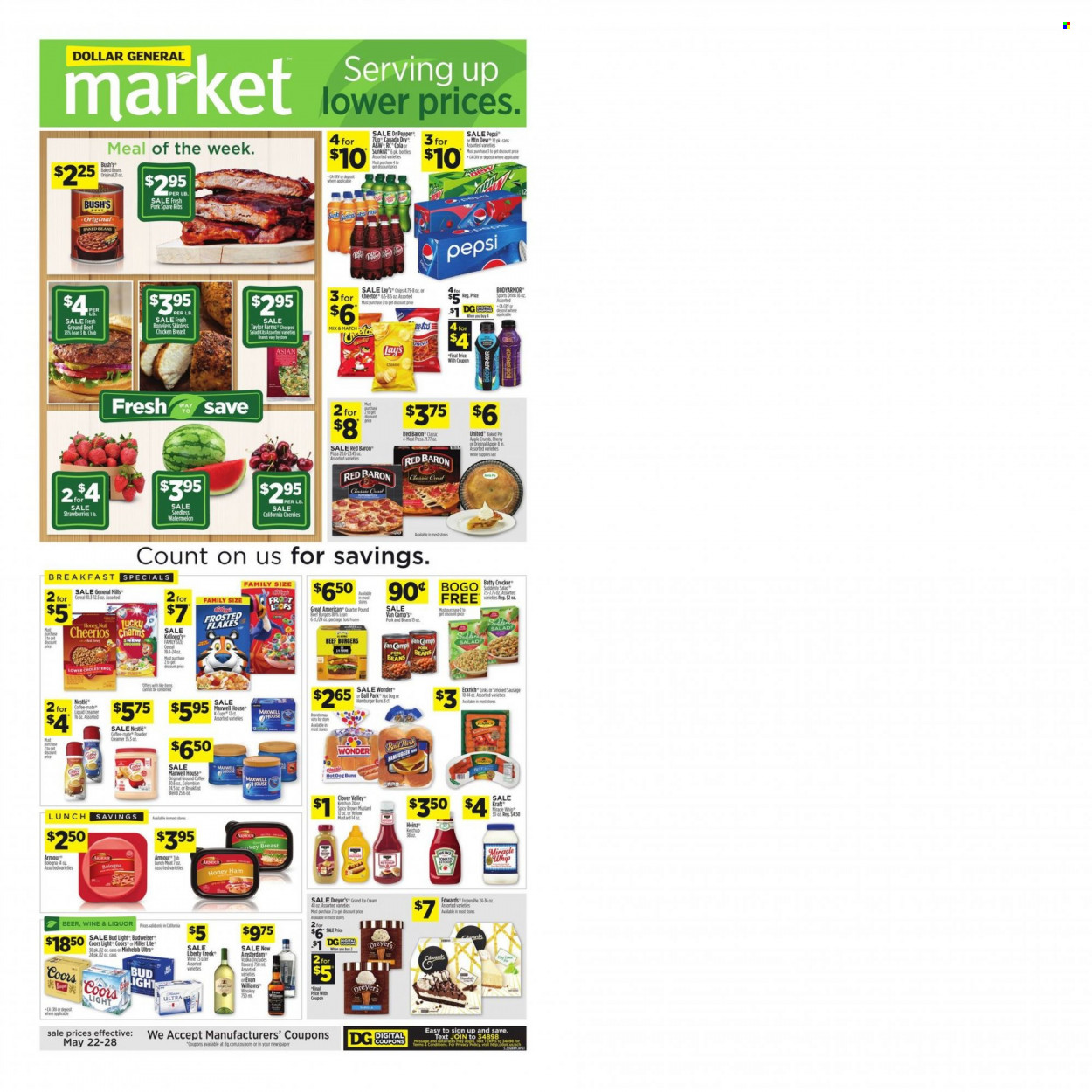 Dollar General ad - 05/22/2022 - 05/28/2022. Page 1