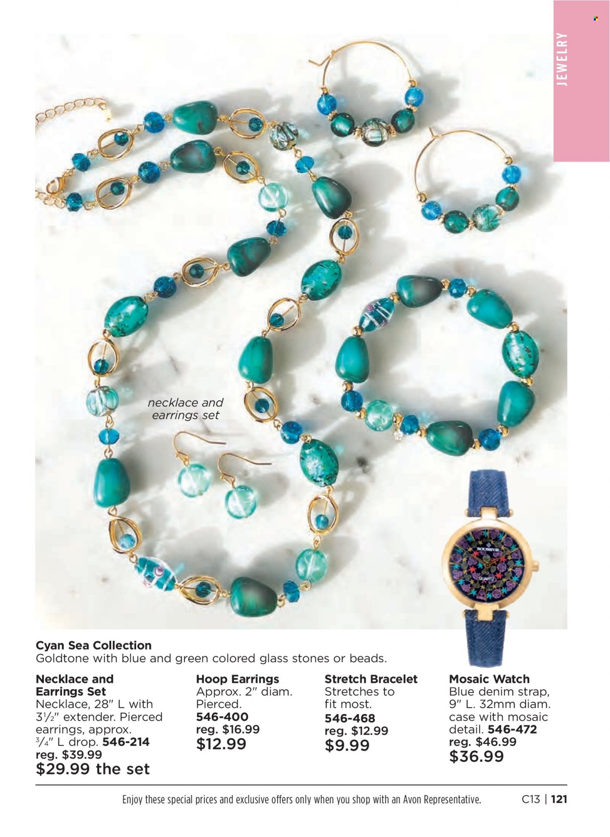thumbnail - Avon Flyer - 05/25/2022 - 06/07/2022 - Sales products - Avon, bracelet, earrings, necklace, watch, jewelry. Page 121.