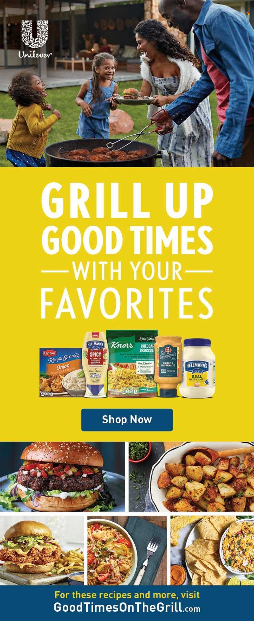 thumbnail - Stop & Shop Flyer - 05/27/2022 - 06/02/2022 - Sales products - soup, Knorr, cheddar, mayonnaise, Hellmann’s, rice, dressing, Lipton. Page 14.