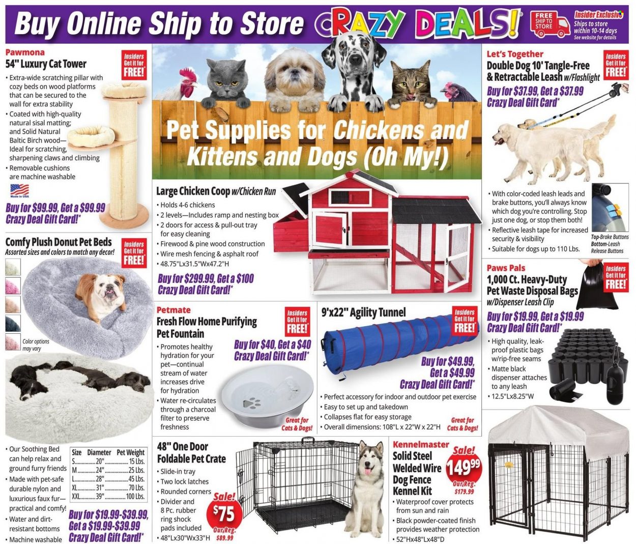 thumbnail - Ocean State Job Lot Flyer - 05/26/2022 - 06/01/2022 - Sales products - dispenser, crate, bag, eraser, cushion, pet bed, travel dog kennel, chicken coop, Paws, flashlight. Page 19.