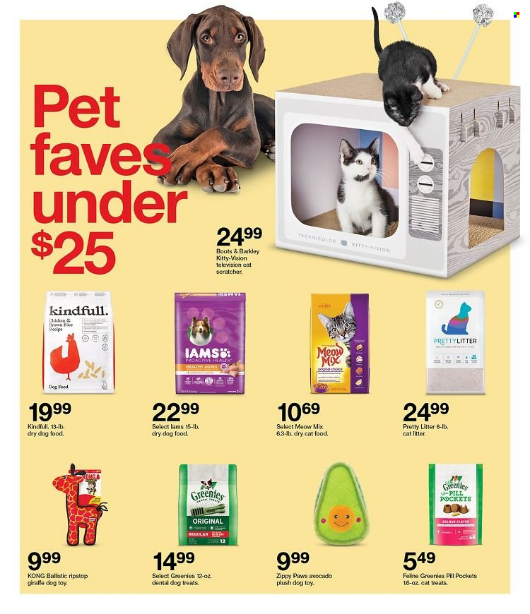 thumbnail - Target Flyer - 05/29/2022 - 06/04/2022 - Sales products - avocado, brown rice, animal food, cat litter, dog toy, cat scratcher, Greenies, dry dog food, Paws, cat food, dog food, dry cat food, Meow Mix, Iams, toys. Page 41.