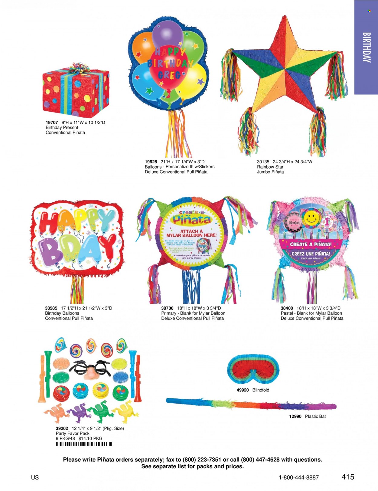thumbnail - Amscan Flyer - Sales products - sticker, balloons. Page 417.