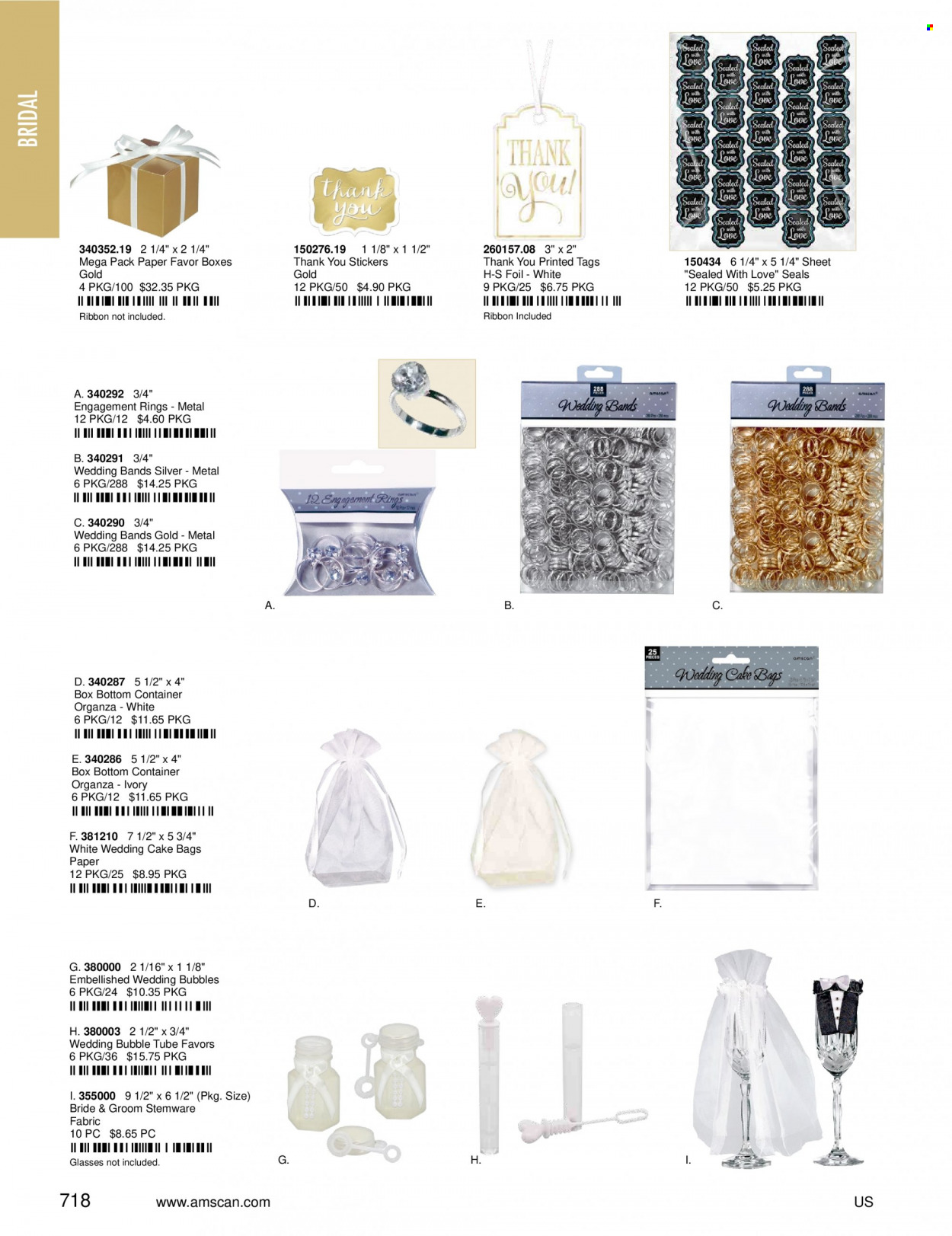thumbnail - Amscan Flyer - Sales products - container, bag, sticker, paper. Page 720.