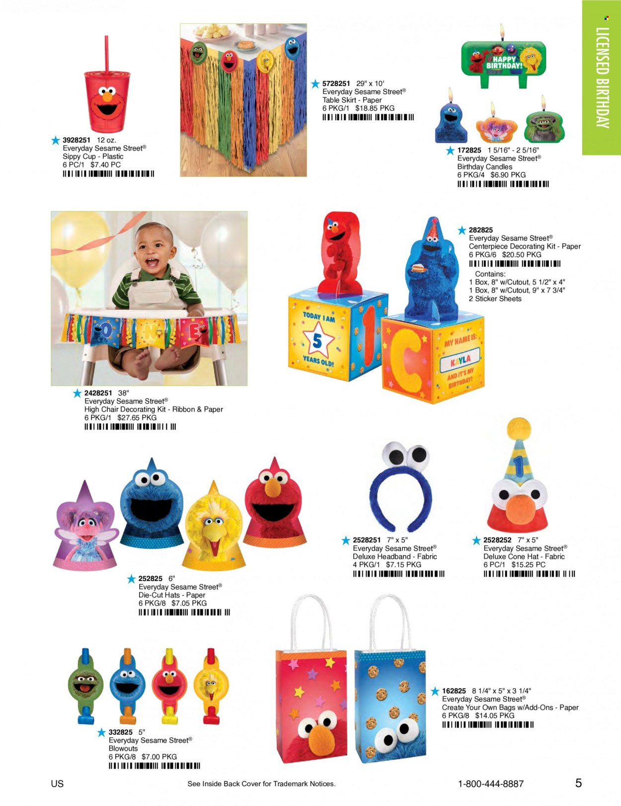 thumbnail - Amscan Flyer - Sales products - cup, bag, sticker, paper, candle. Page 5.