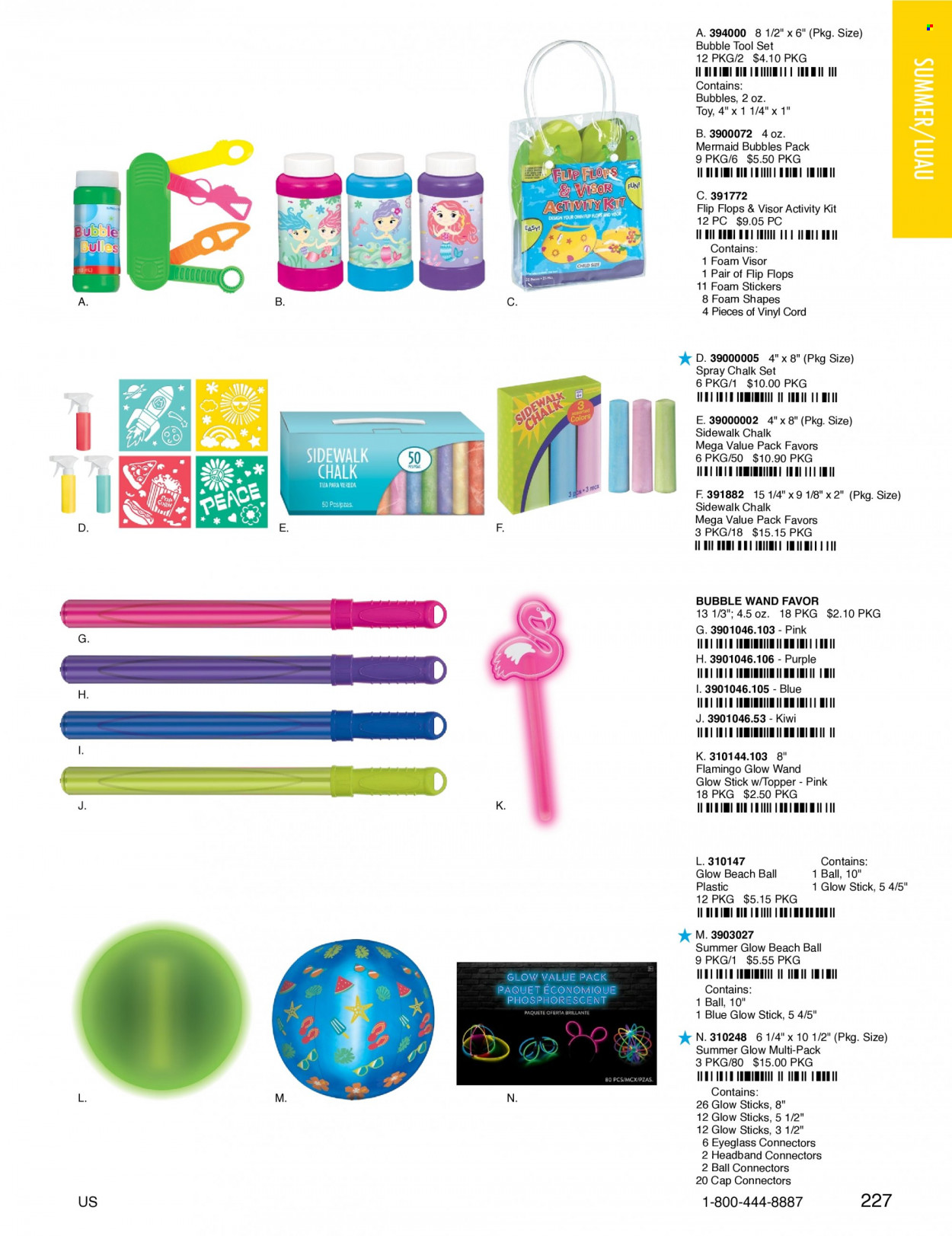 thumbnail - Amscan Flyer - Sales products - sticker, toys. Page 229.