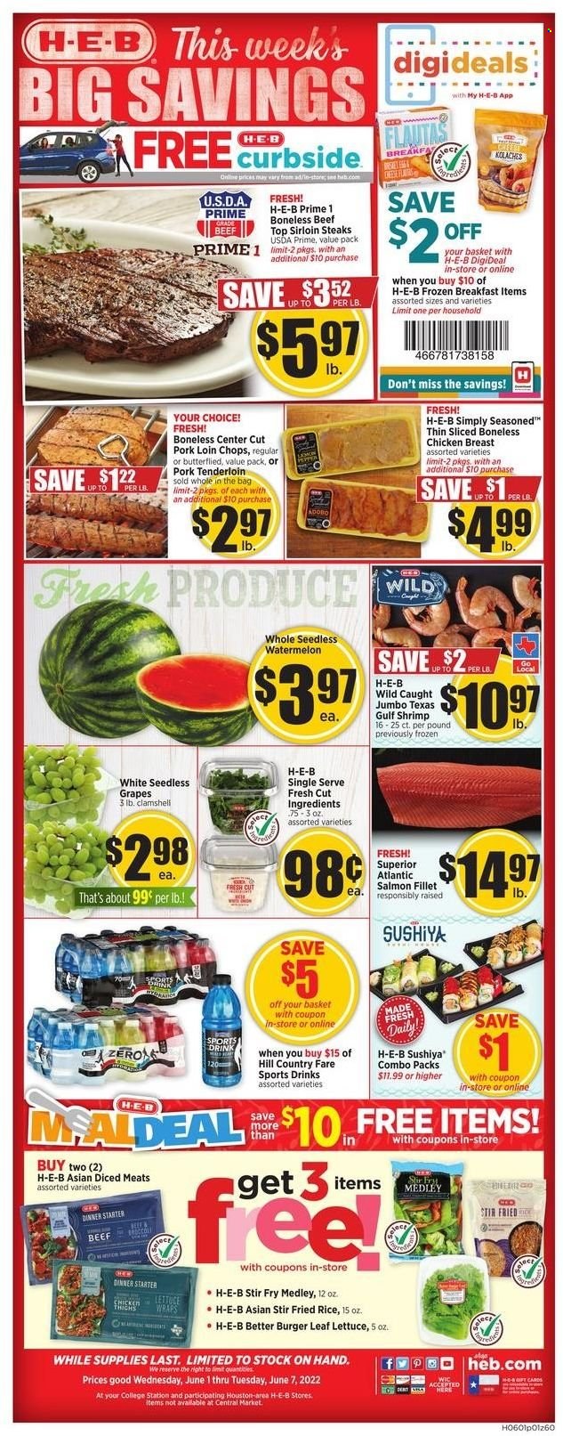 H-E-B ad - 06/01/2022 - 06/07/2022. Page 1