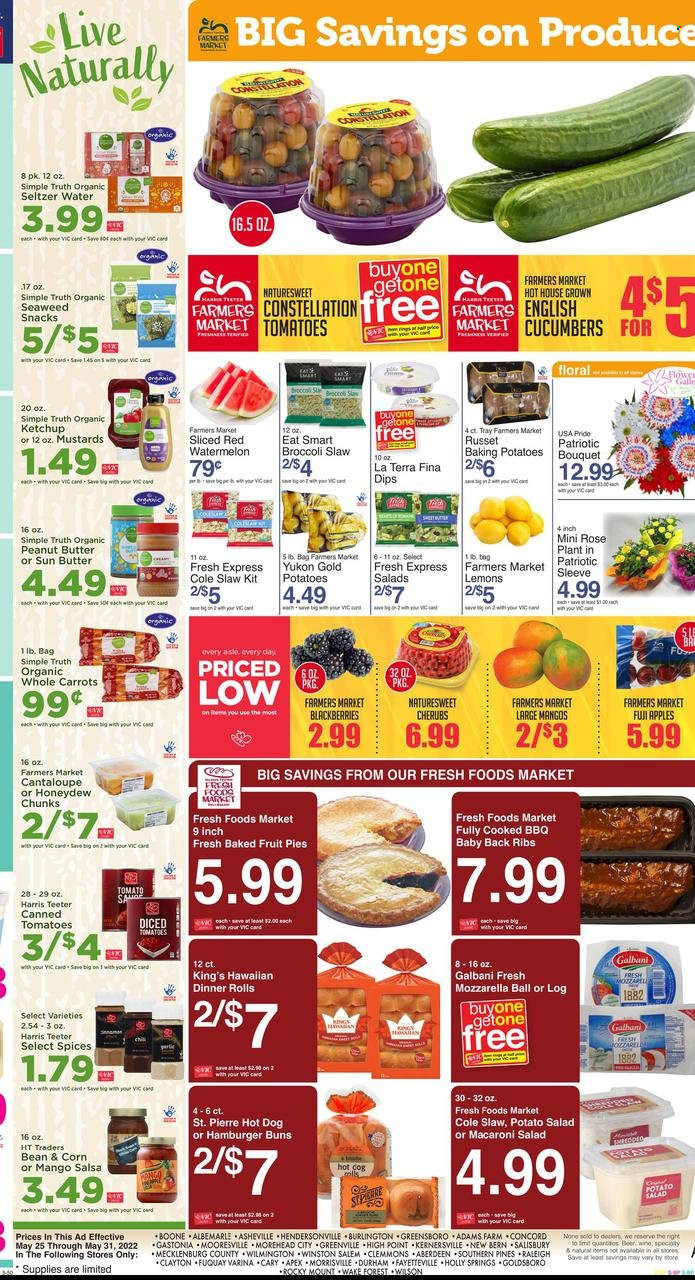 Harris Teeter ad - 05/25/2022 - 05/31/2022. Page 6