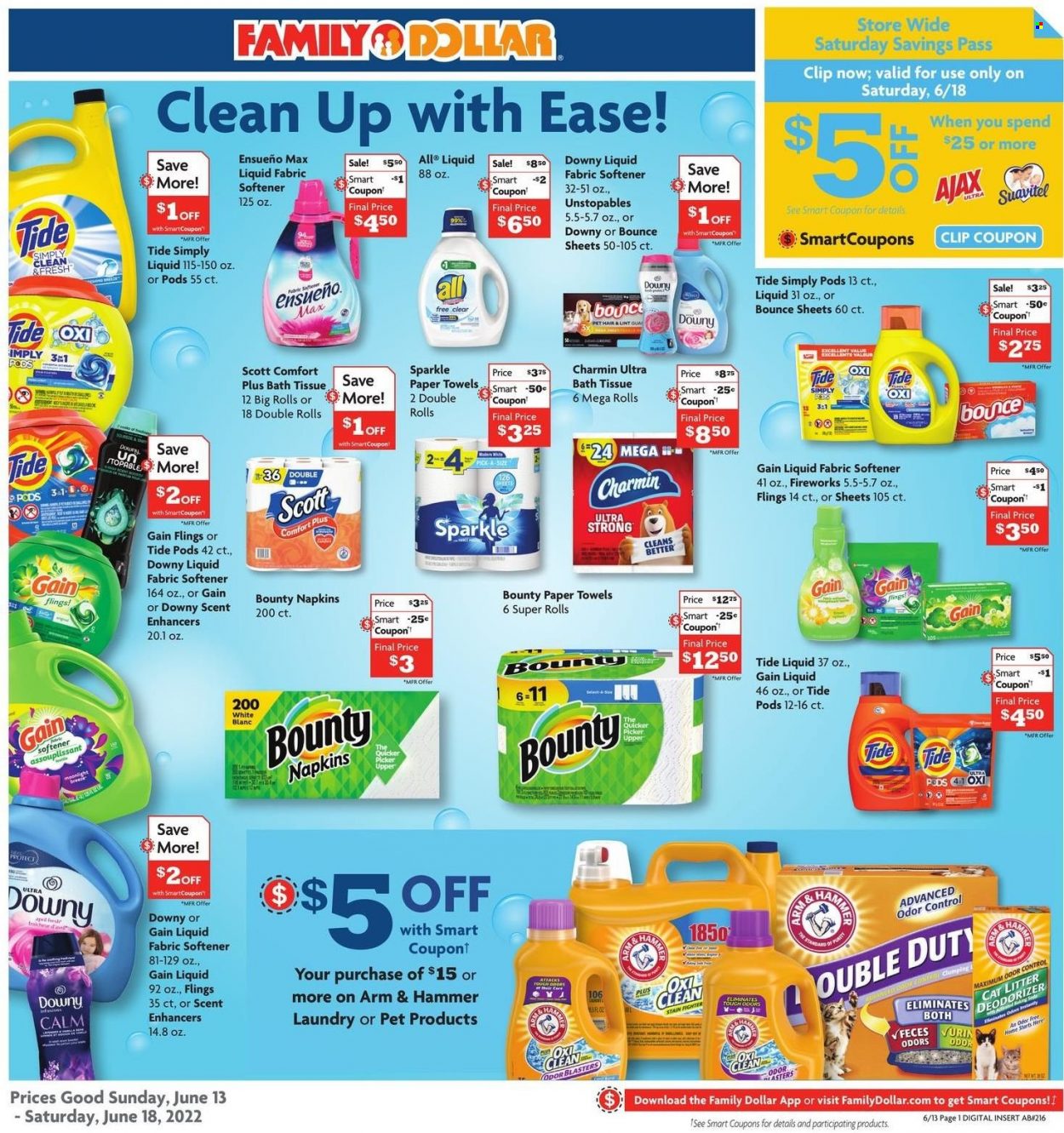 Family Dollar ad - 06/13/2022 - 06/18/2022. Page 1