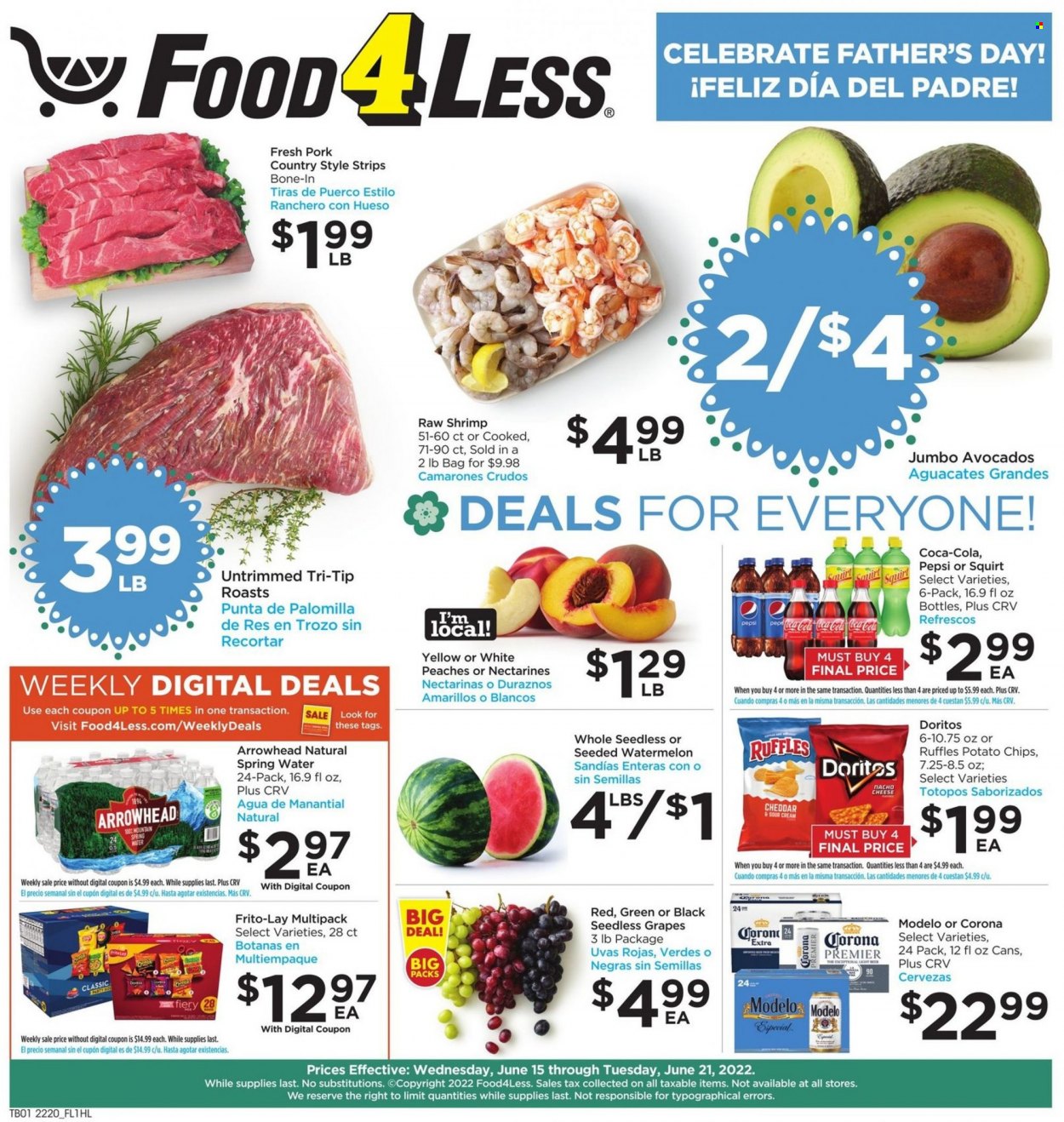 Food 4 Less ad - 06/15/2022 - 06/21/2022. Page 1