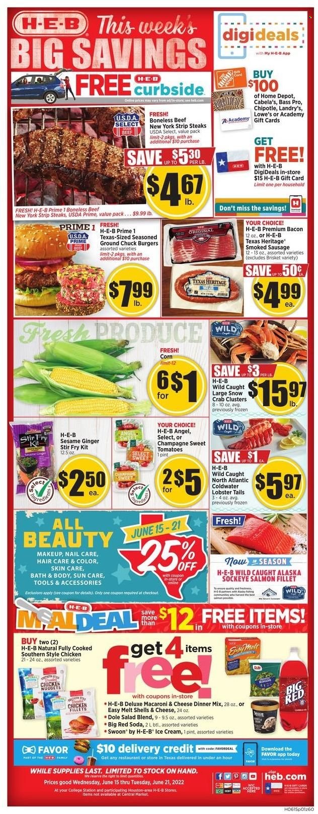 H-E-B ad - 06/15/2022 - 06/21/2022. Page 1