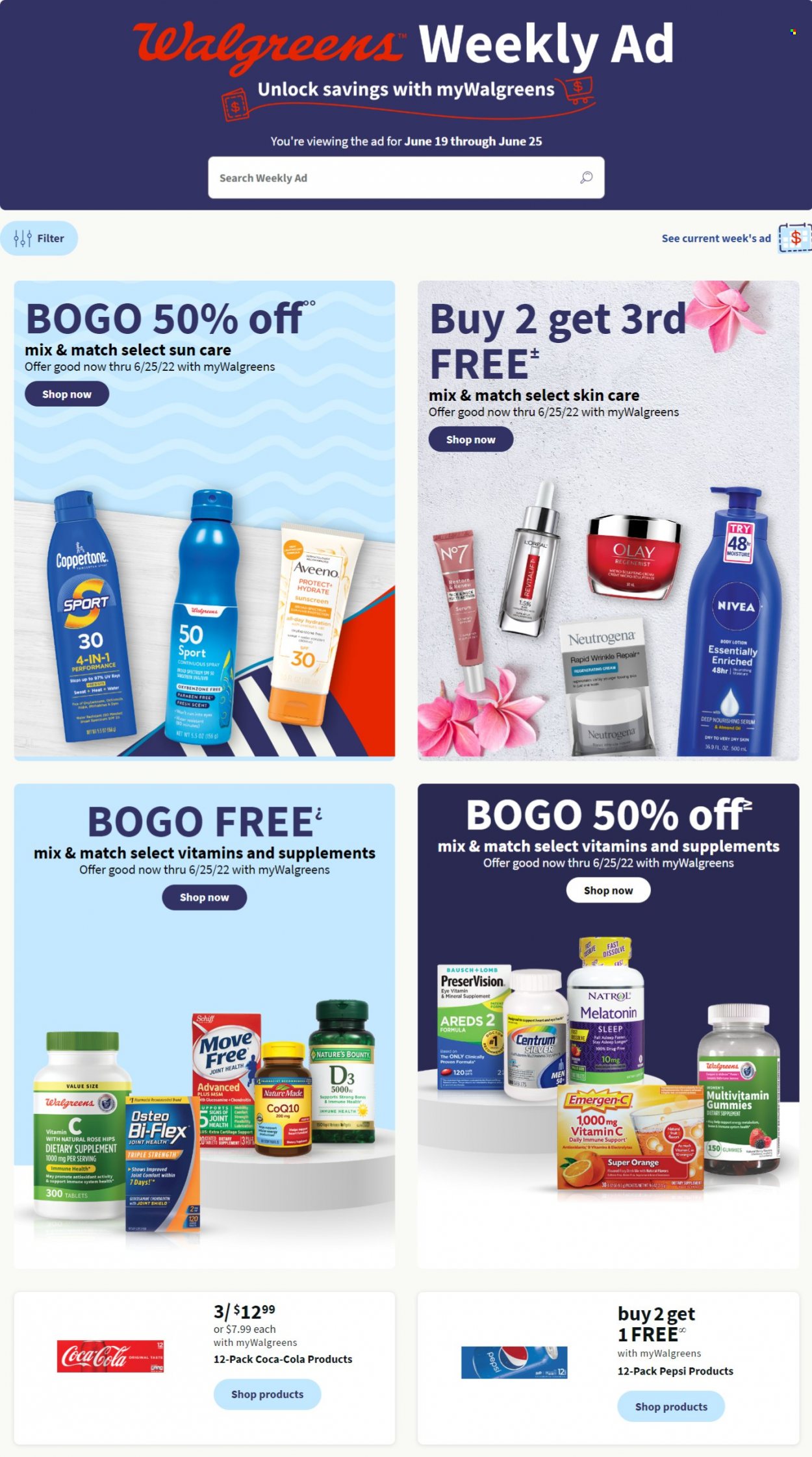 Walgreens ad - 06/19/2022 - 06/25/2022. Page 1