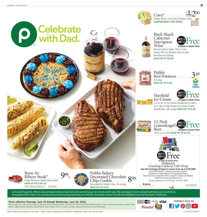 Publix ad - 06/16/2022 - 06/22/2022. Page 1