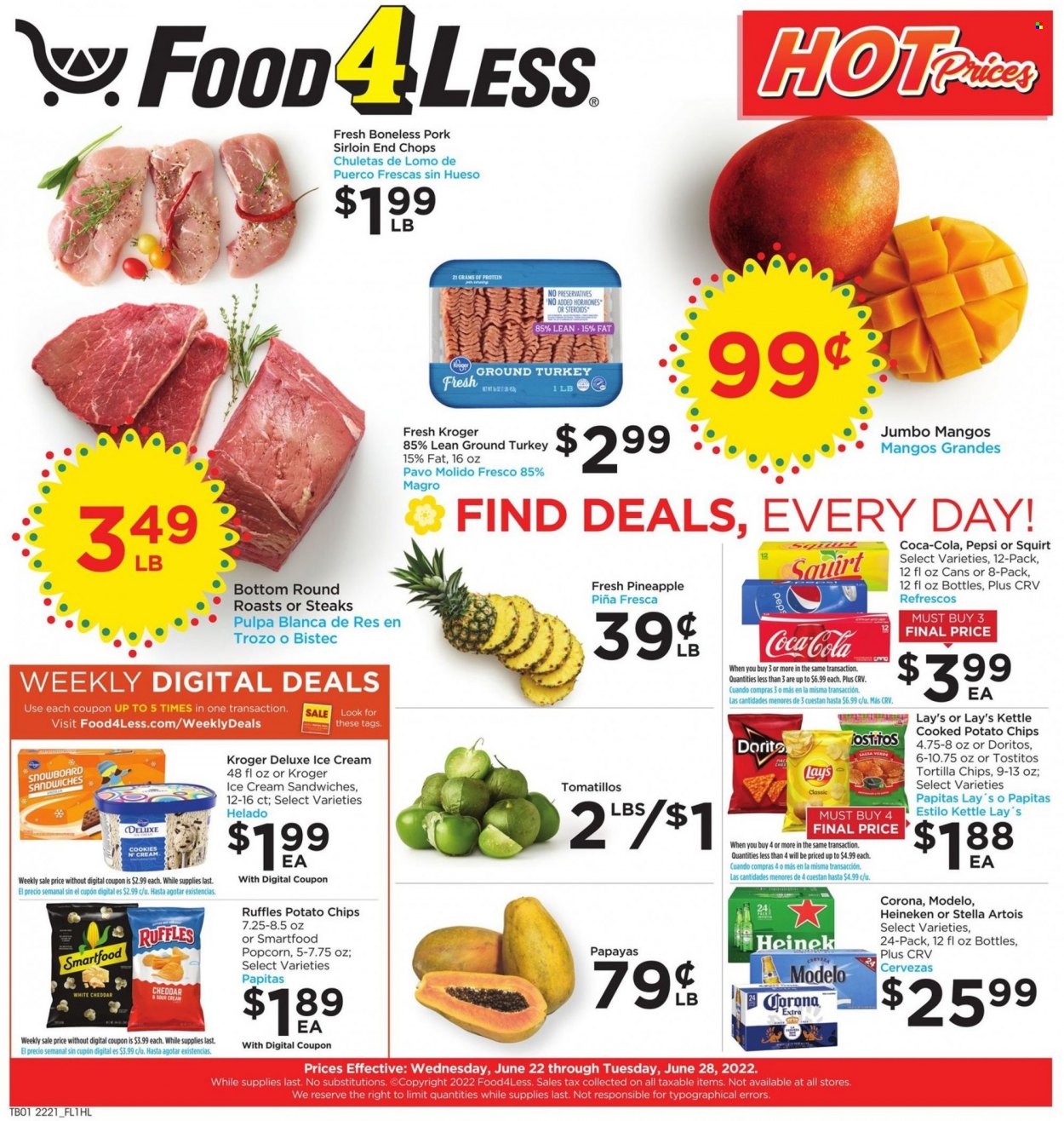 Food 4 Less ad - 06/22/2022 - 06/28/2022. Page 1