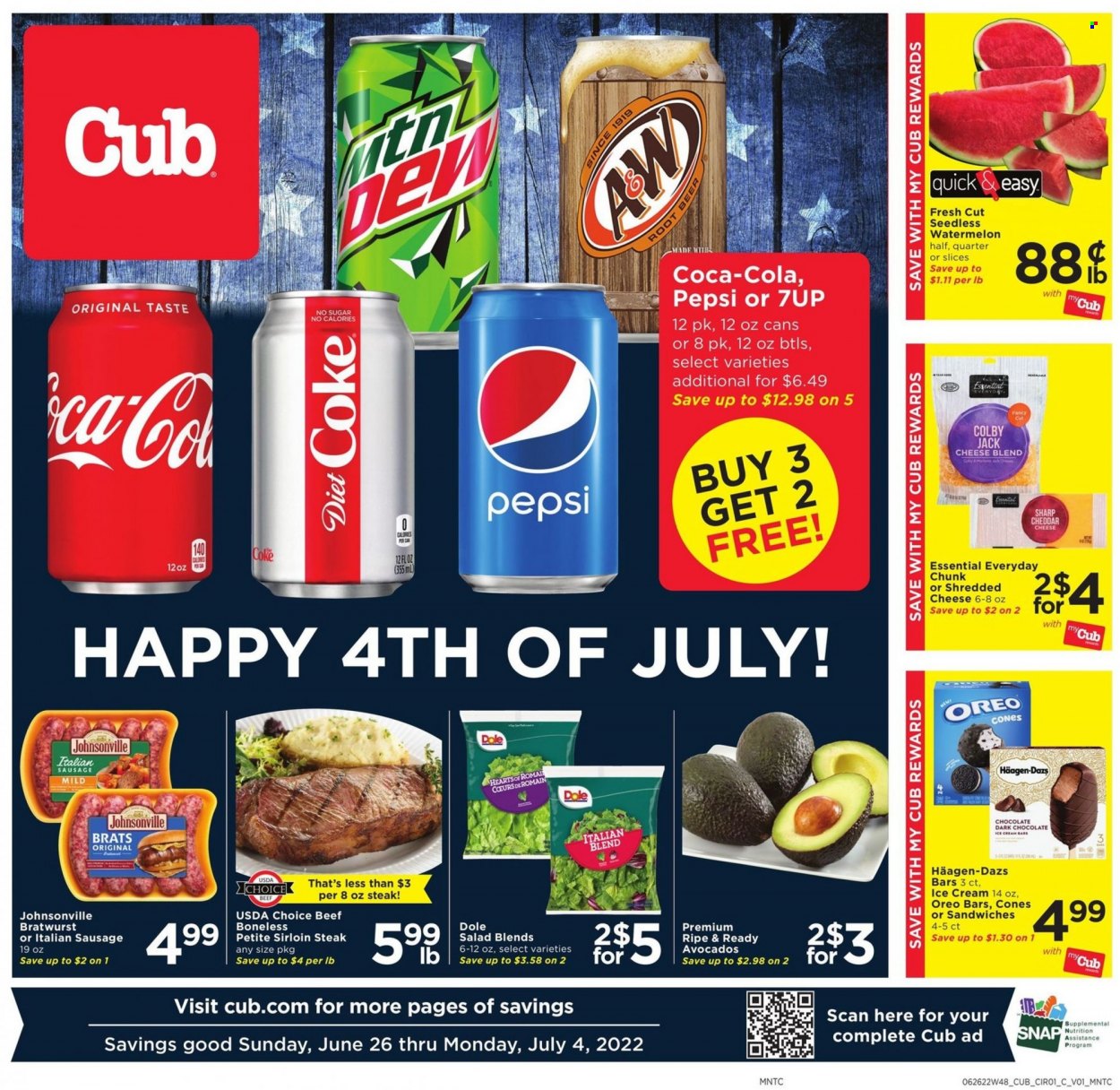 Cub Foods ad - 06/26/2022 - 07/04/2022. Page 1