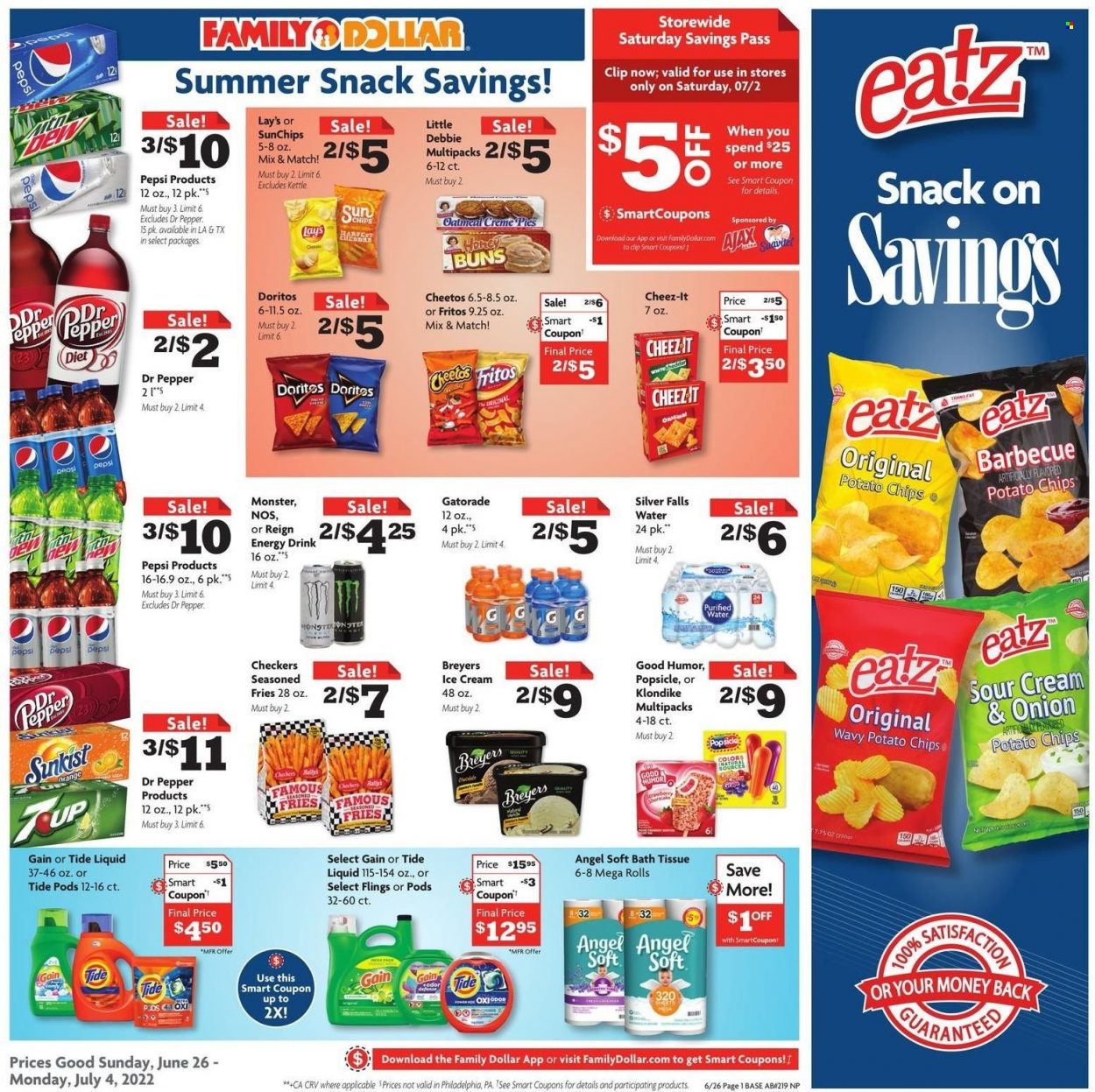 Family Dollar ad - 06/26/2022 - 07/04/2022. Page 1
