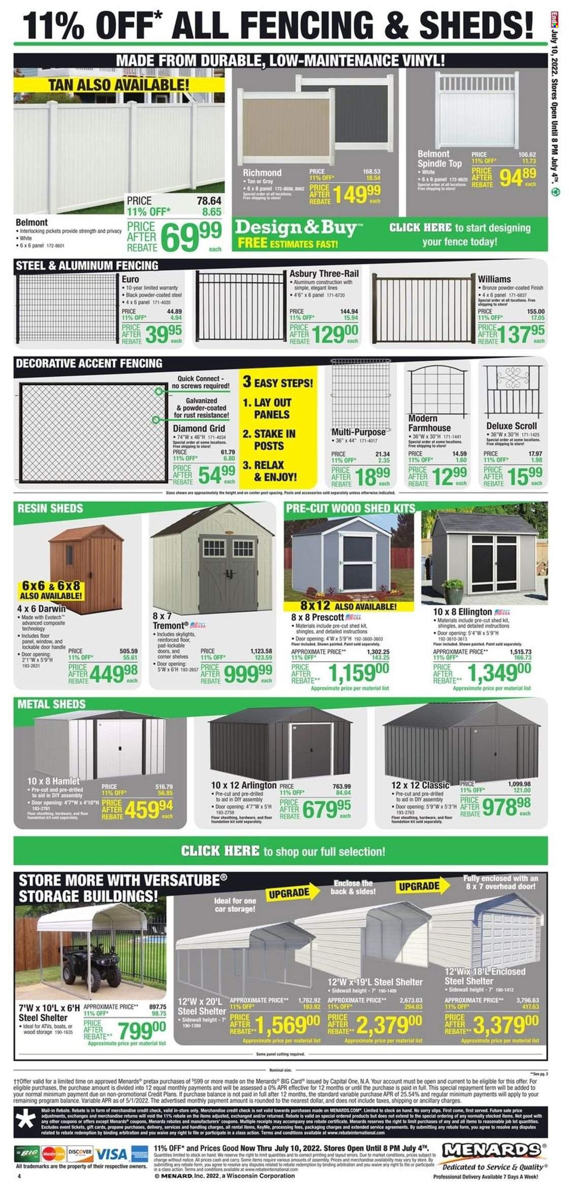 Menards ad - 06/30/2022 - 07/10/2022. Page 4