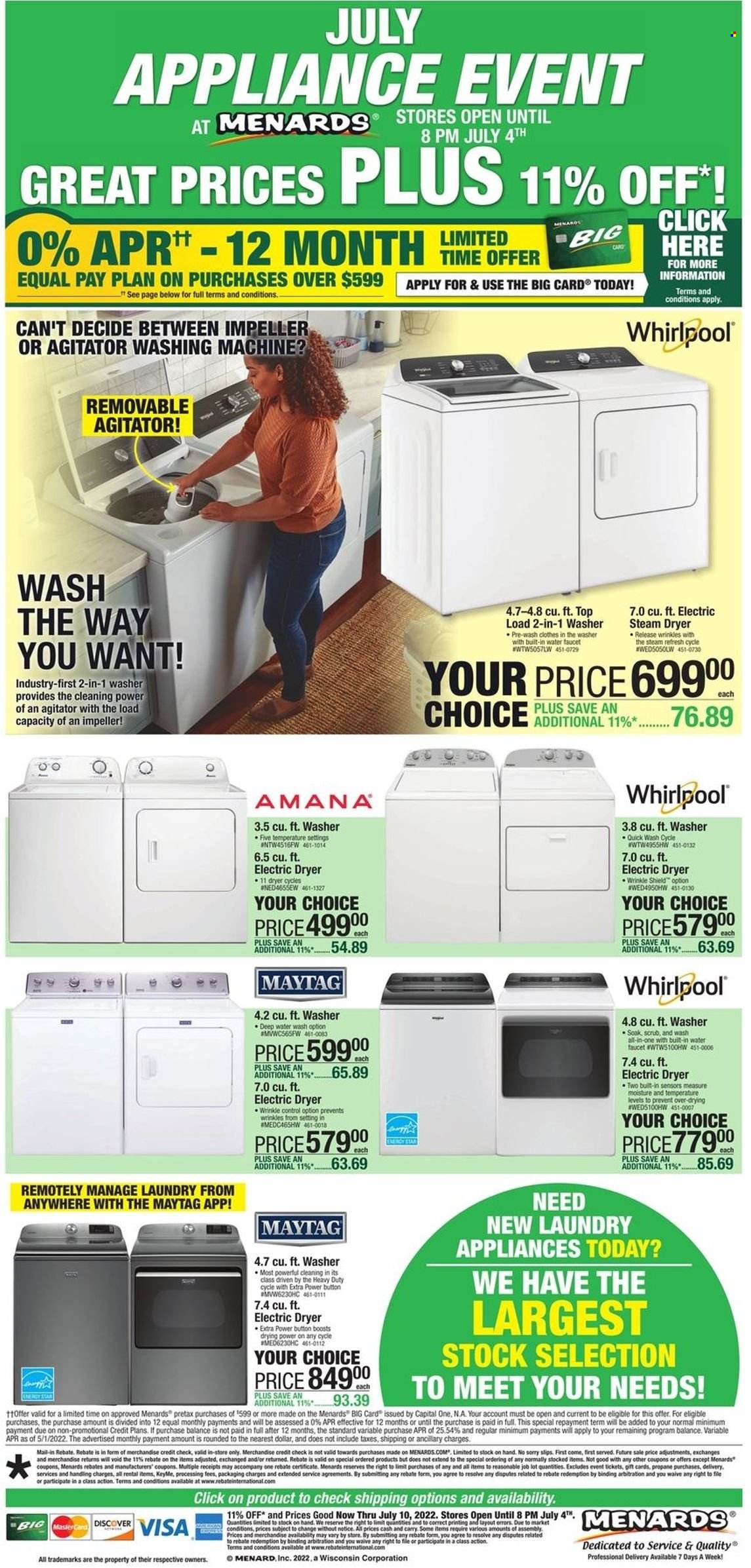 Menards ad - 06/29/2022 - 07/10/2022. Page 1
