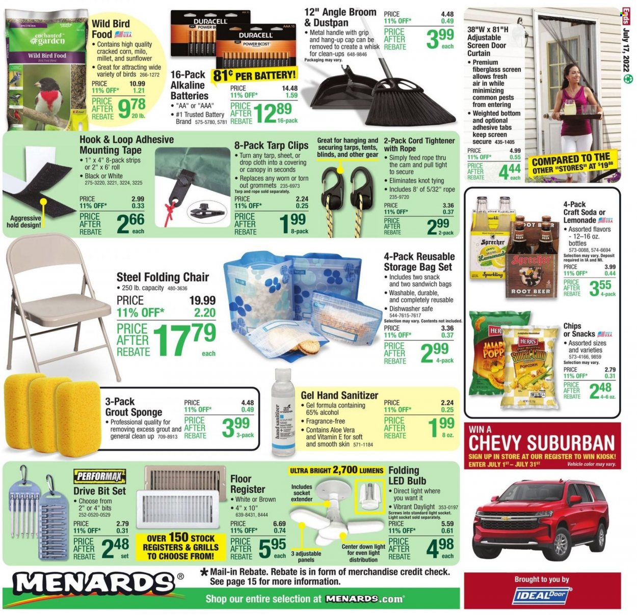 Menards ad - 07/07/2022 - 07/17/2022. Page 25