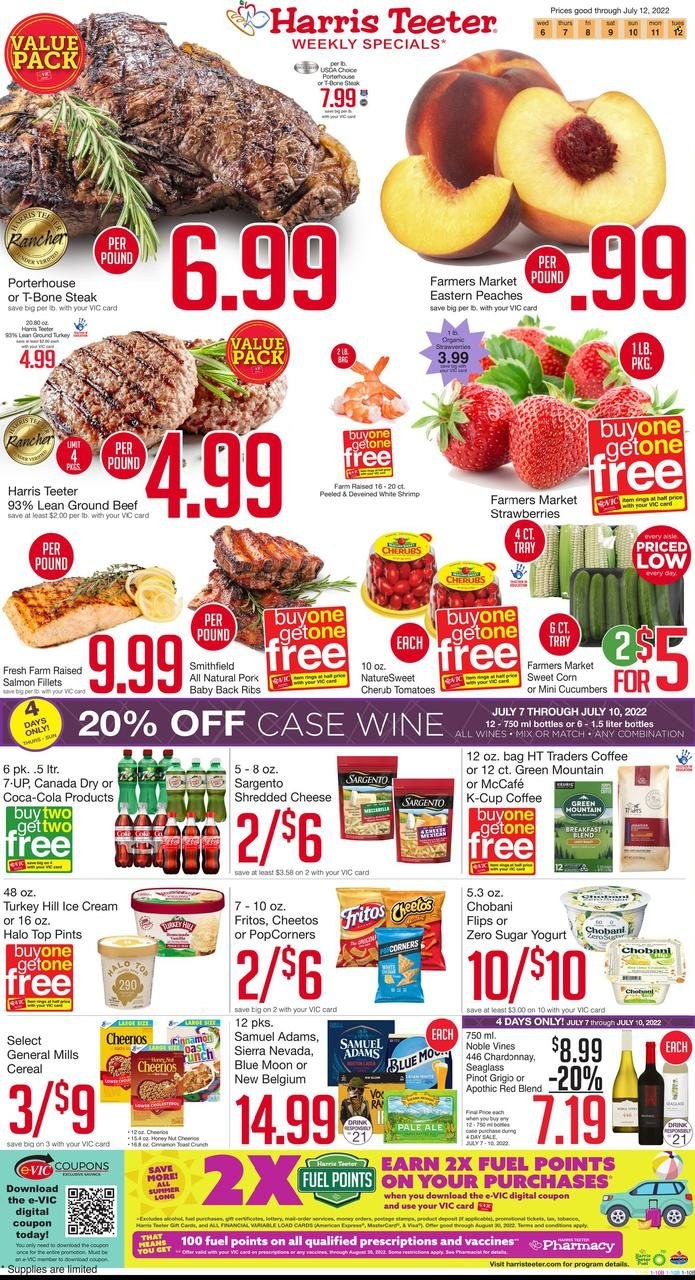 Harris Teeter ad - 07/06/2022 - 07/12/2022. Page 1