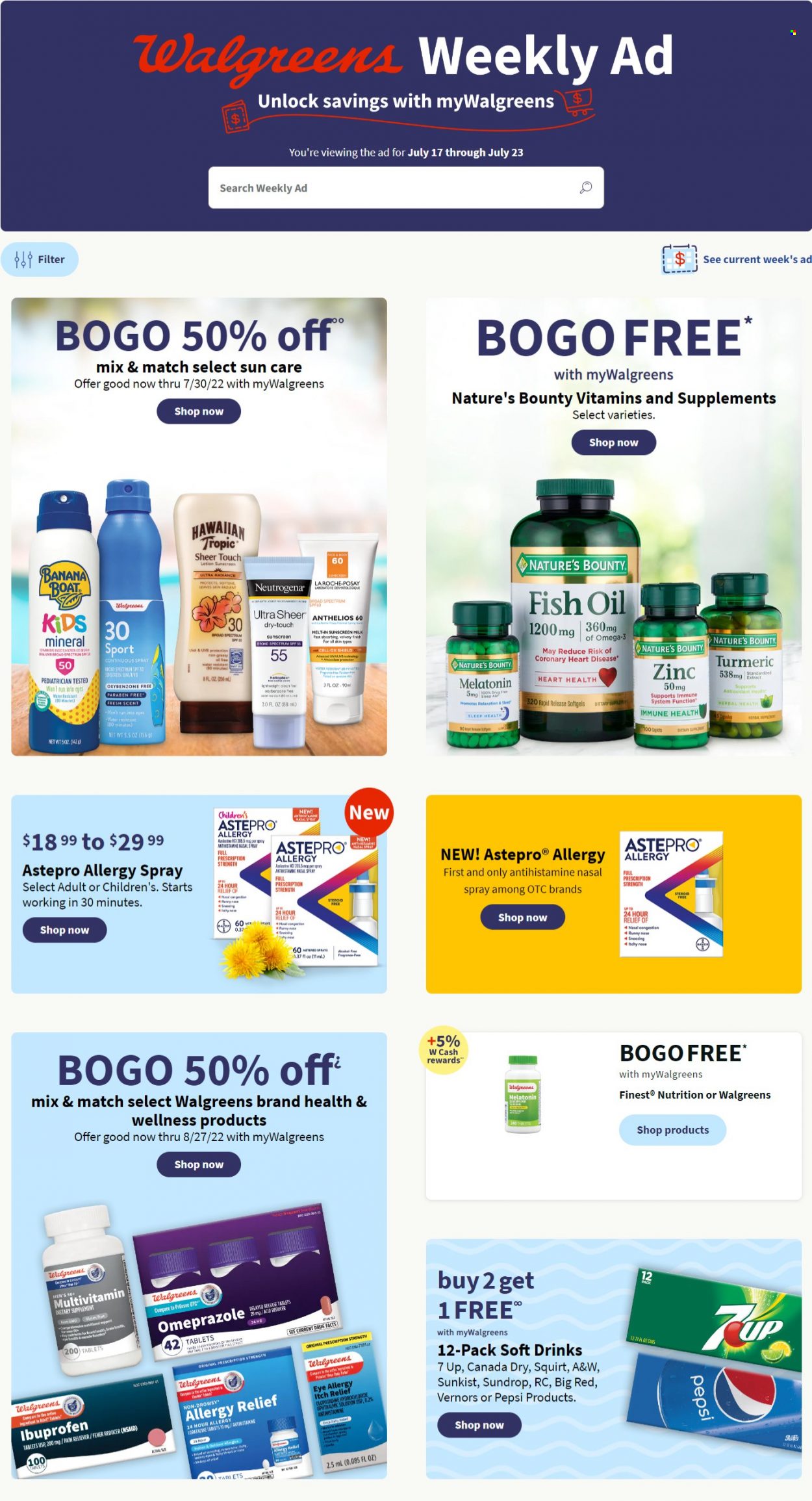 Walgreens ad - 07/17/2022 - 07/23/2022. Page 1