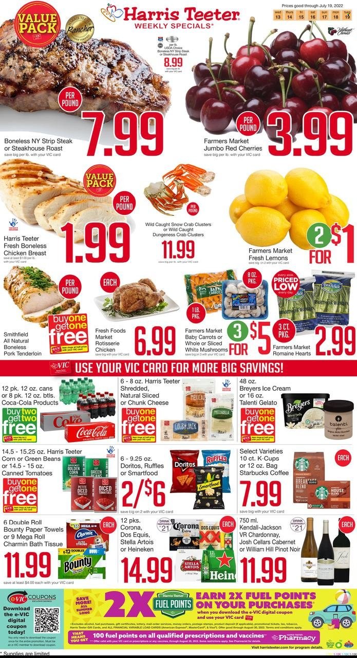 Harris Teeter ad - 07/13/2022 - 07/19/2022. Page 1