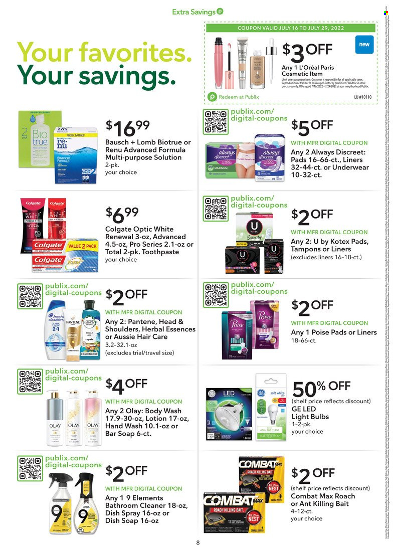 Publix ad - 07/16/2022 - 07/29/2022. Page 8