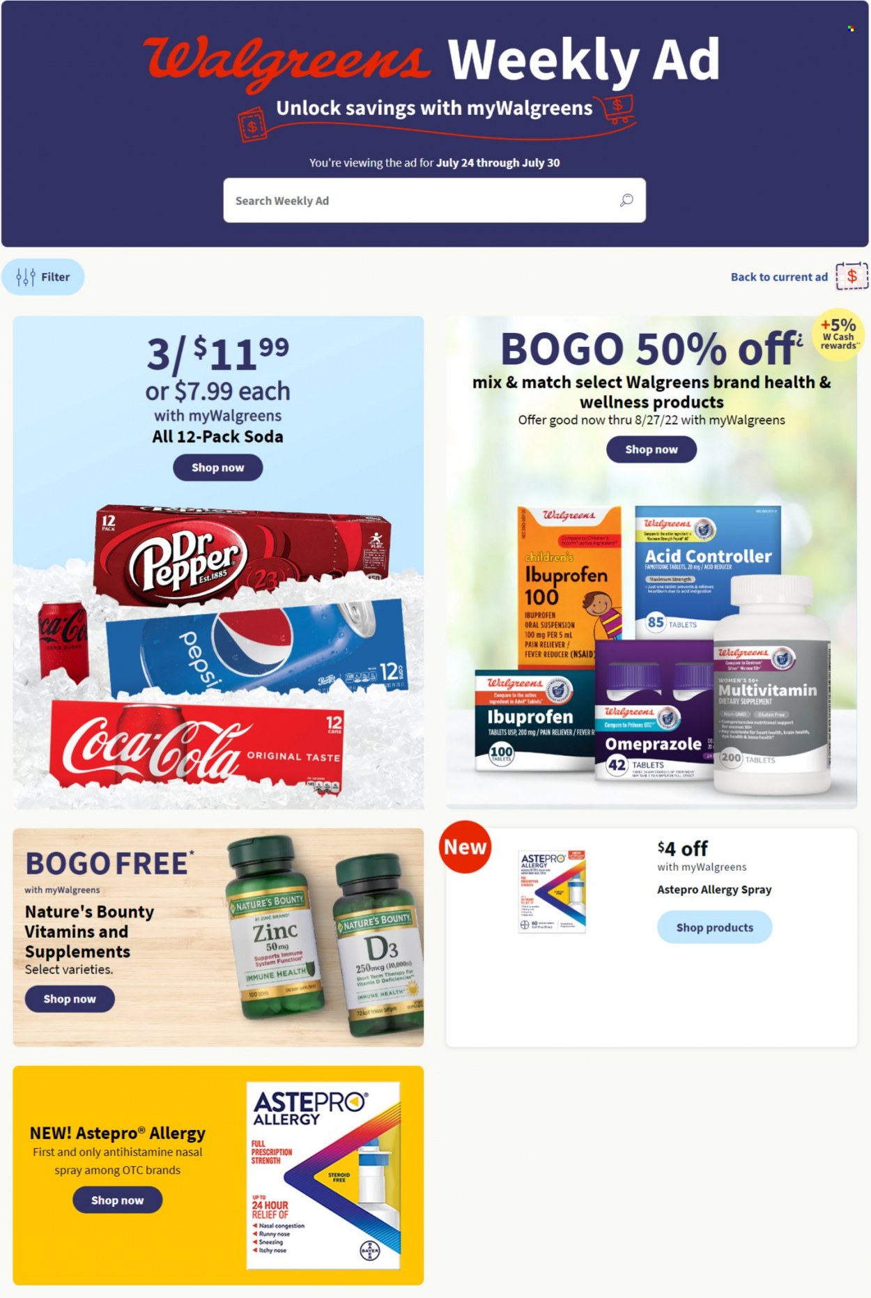 Walgreens ad - 07/24/2022 - 07/30/2022. Page 1