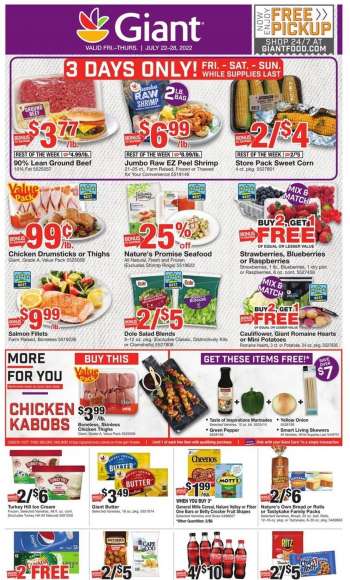 Giant Food Flyer - 07/22/2022 - 07/28/2022.