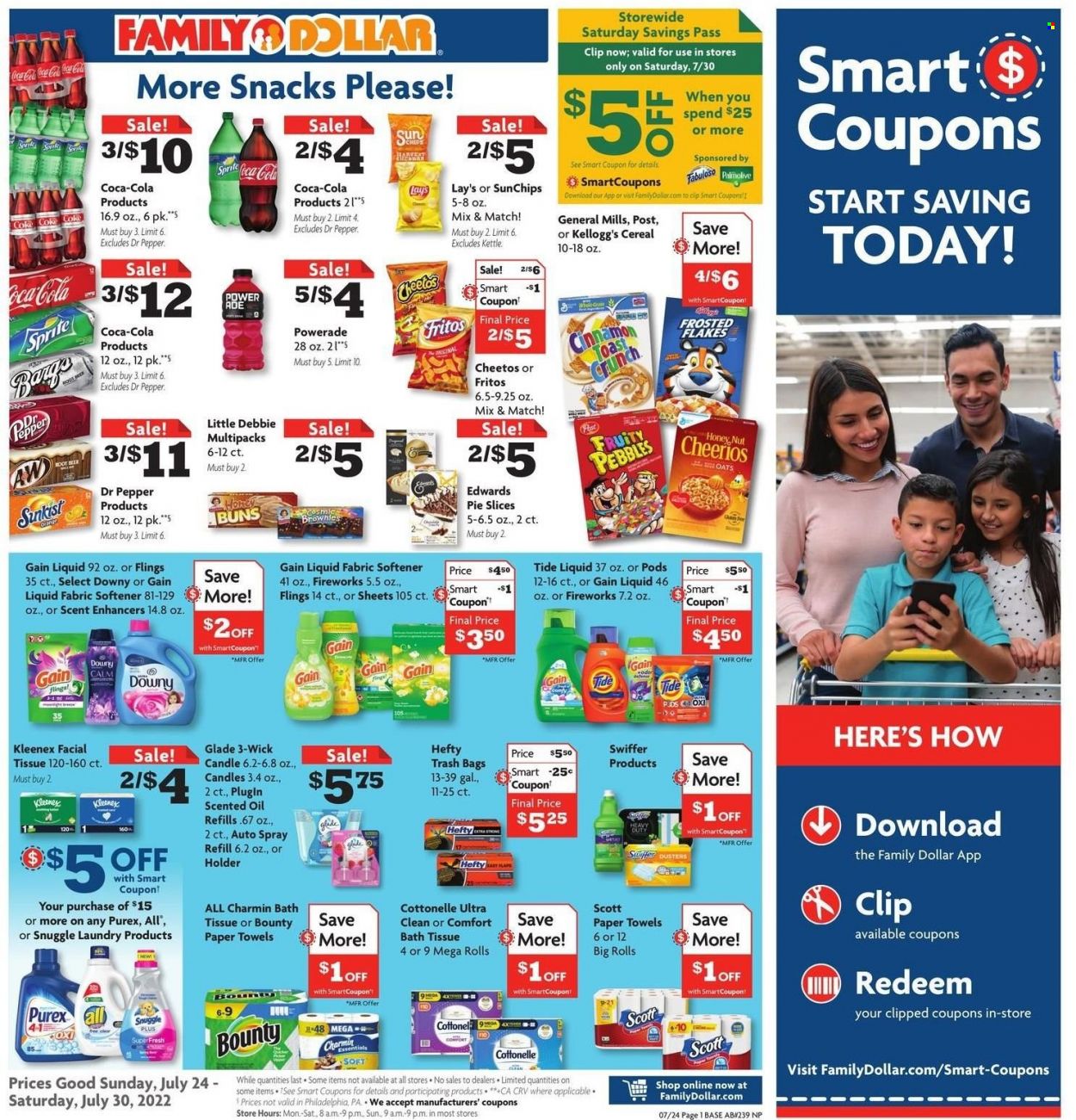 Family Dollar ad - 07/24/2022 - 07/30/2022. Page 1