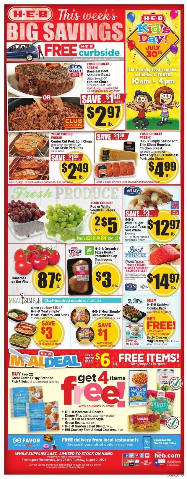 H-E-B ad - 07/27/2022 - 08/02/2022. Page 1