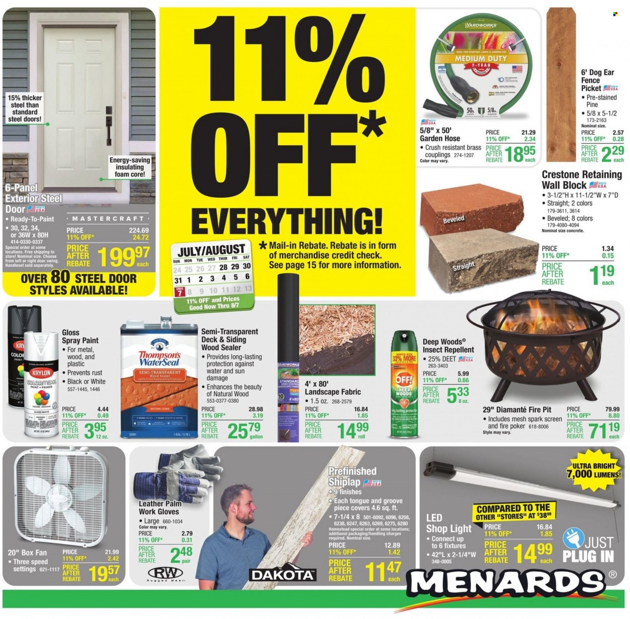Menards ad - 07/28/2022 - 08/07/2022. Page 1