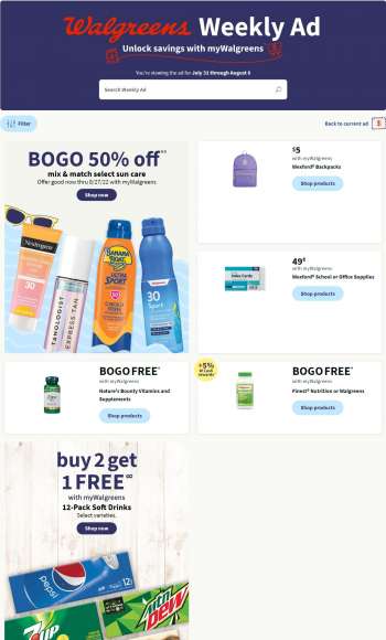 Walgreens Flyer - 07/31/2022 - 08/06/2022.