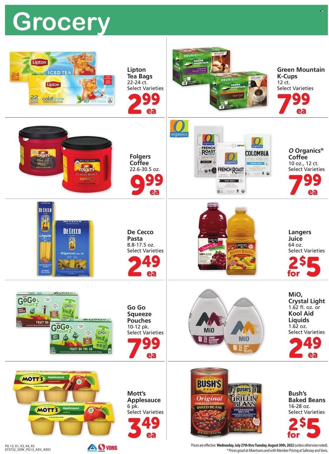 Safeway ad - 07/27/2022 - 08/30/2022. Page 13
