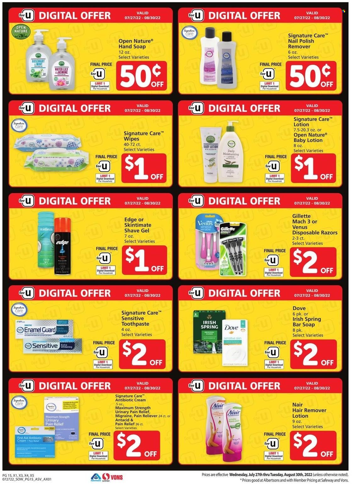 Safeway ad - 07/27/2022 - 08/30/2022. Page 15