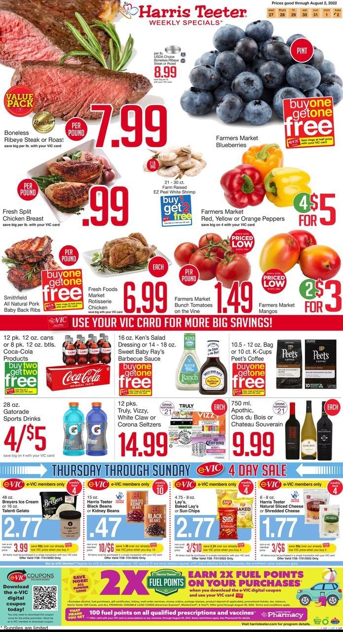 Harris Teeter ad - 07/27/2022 - 08/02/2022. Page 1