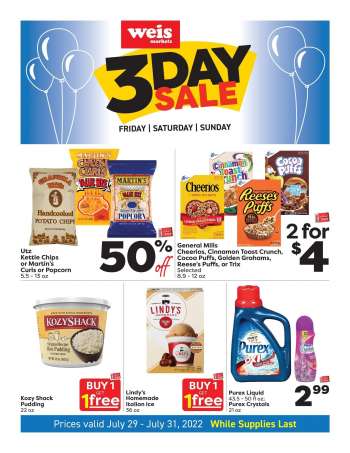 Weis Flyer - 07/29/2022 - 07/31/2022.