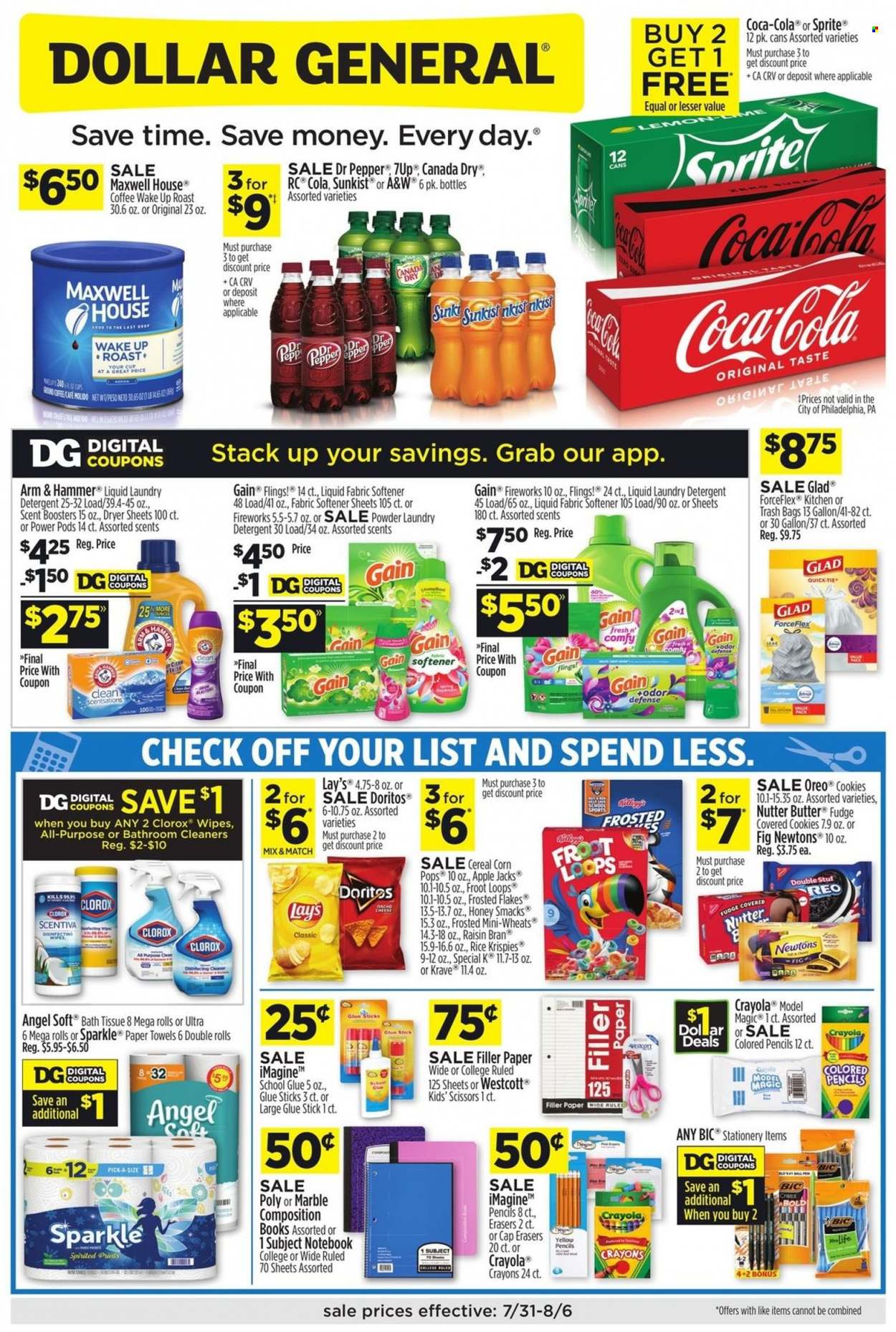 Dollar General ad - 07/31/2022 - 08/06/2022. Page 1