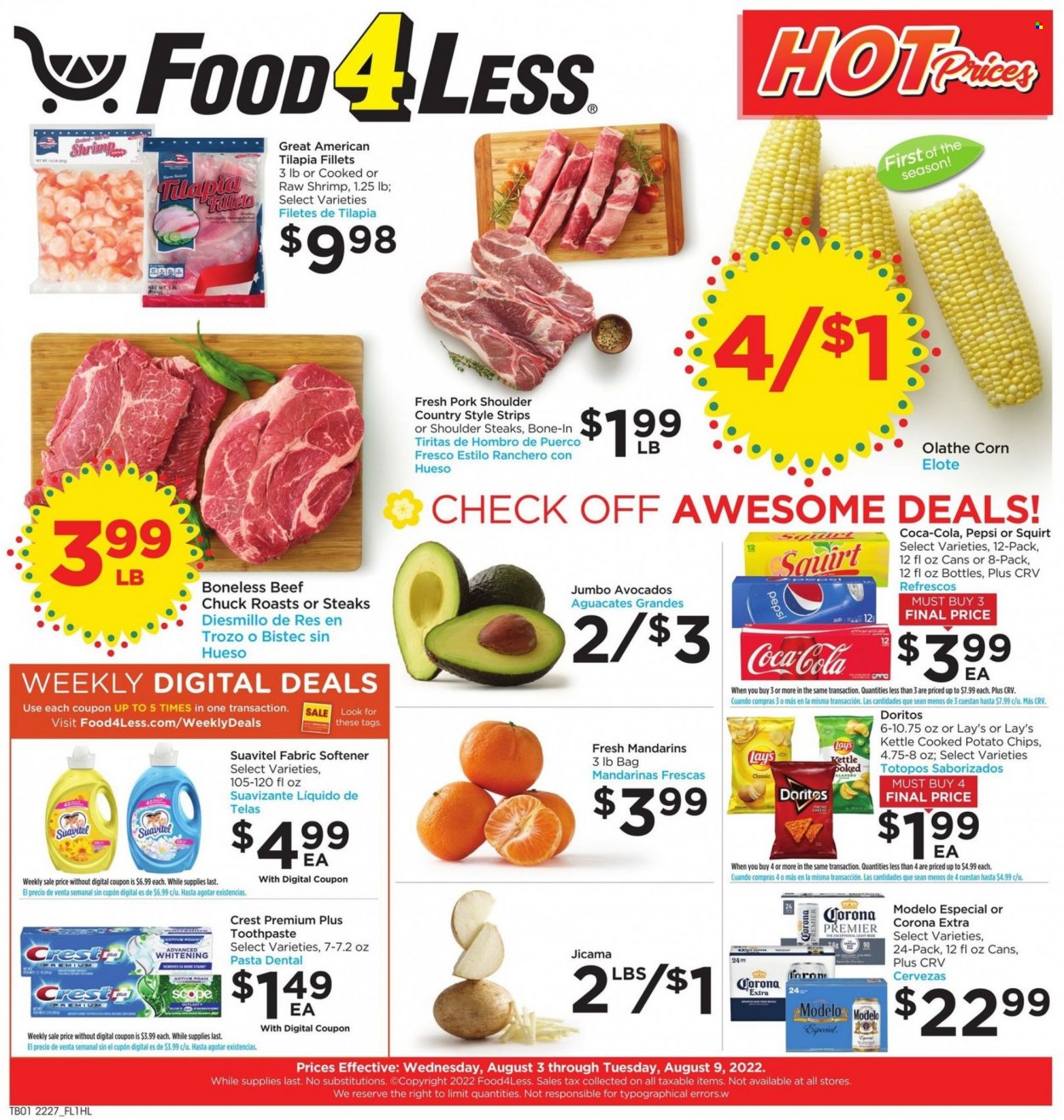 Food 4 Less ad - 08/03/2022 - 08/09/2022. Page 1