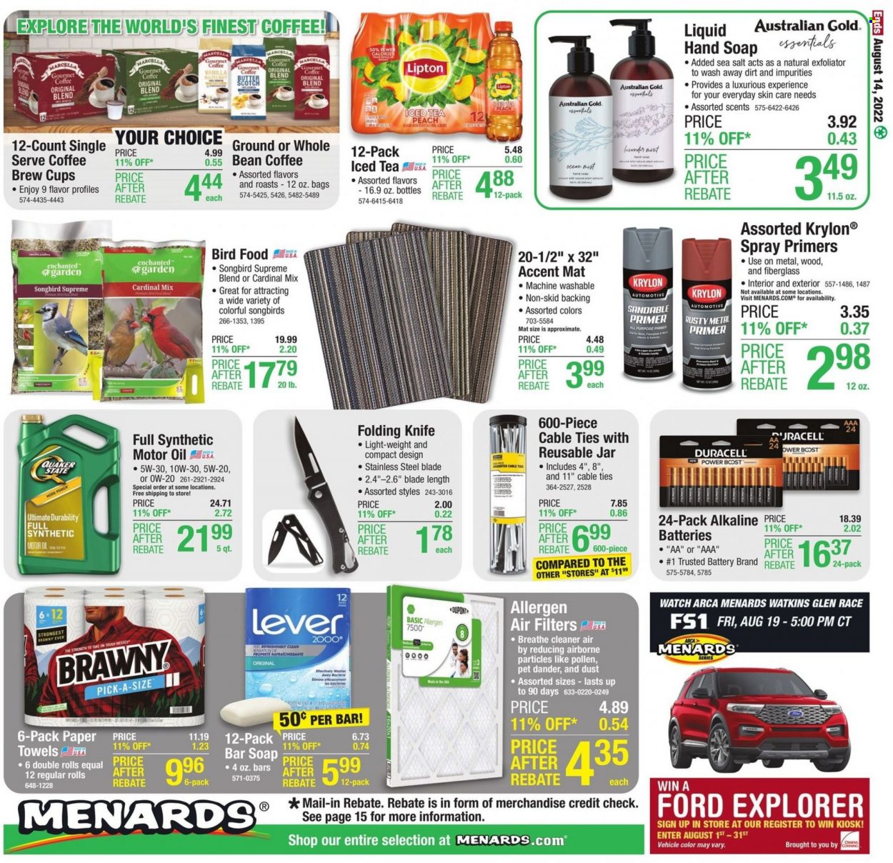Menards ad - 08/04/2022 - 08/14/2022. Page 19