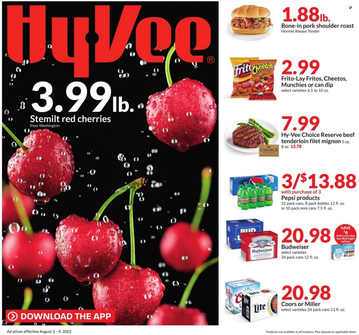 Hy-Vee ad - 08/03/2022 - 08/09/2022. Page 1