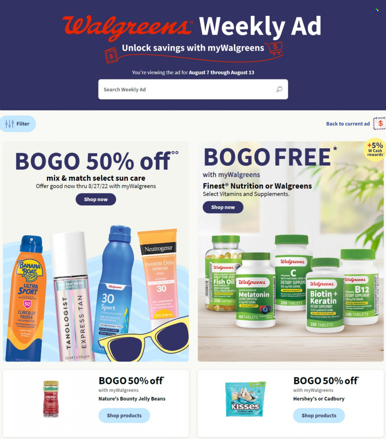 Walgreens ad - 08/07/2022 - 08/13/2022. Page 1