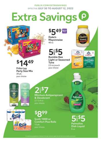 Publix Flyer - 07/30/2022 - 08/12/2022.