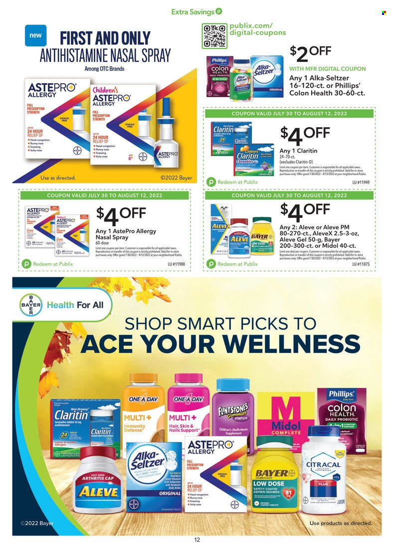 Publix ad - 07/30/2022 - 08/12/2022. Page 12